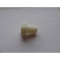 Śruba M 5 x 40 DIN 933 ISO 4017 PN 82105 poliamid PA łeb 6-kątny pełny gwint poliamidowa PA6 nylon plastik tworzywo nylonowa